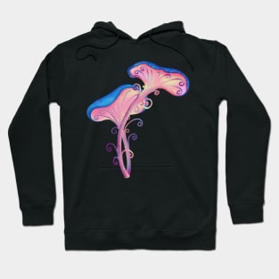 Whimsical Mushroom Sticker Hoodie